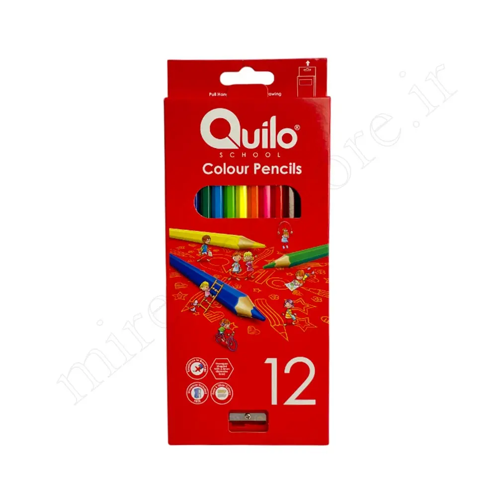 مداد رنگی 12 رنگ مقوایی کویلو Quilo NO:634157