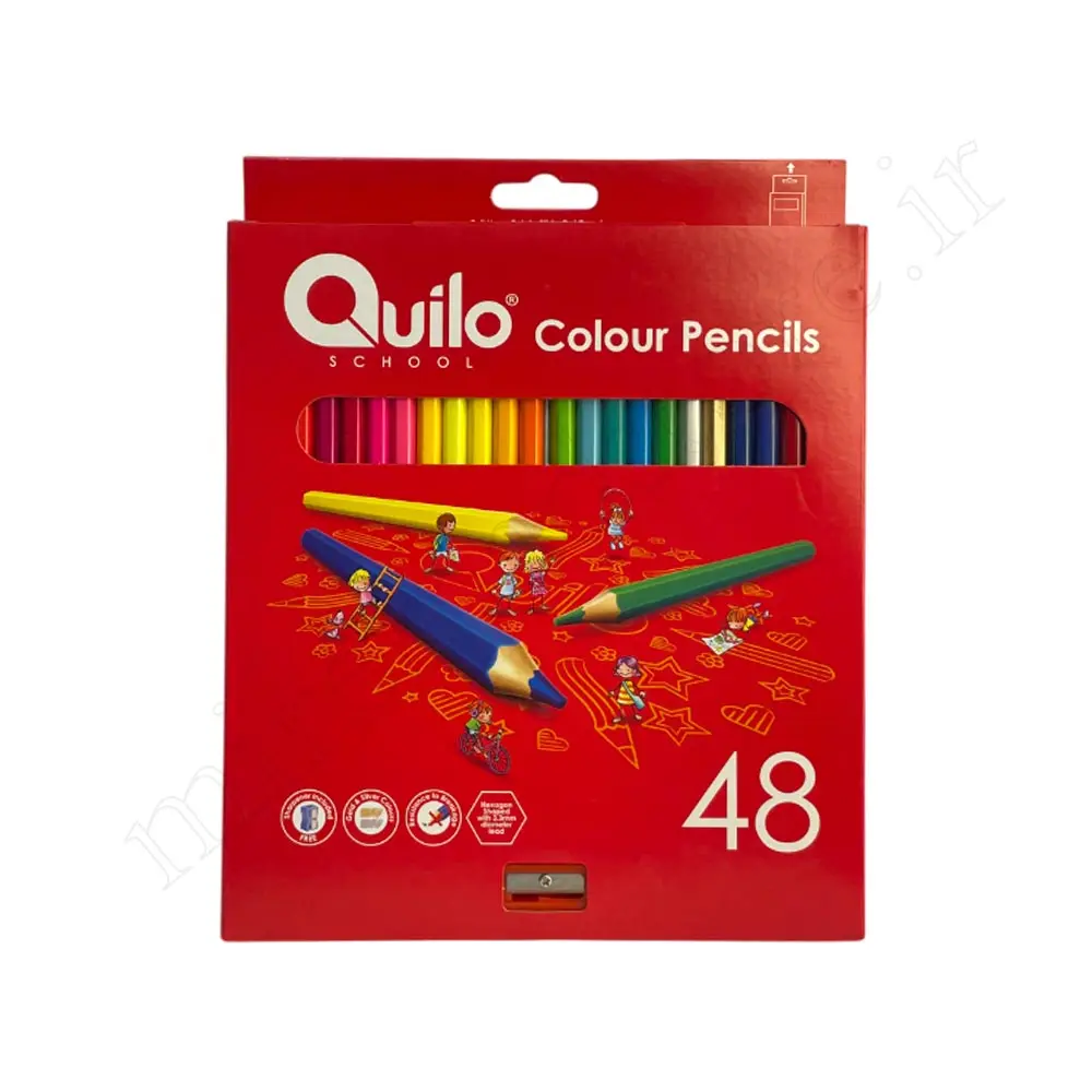 مداد رنگی 48 رنگ مقوایی کویلو Quilo NO:634160