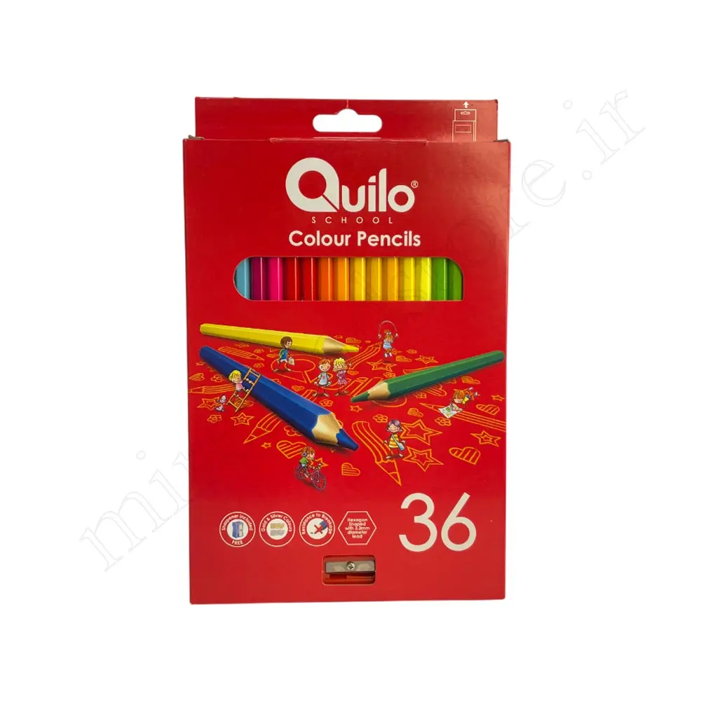 مداد رنگی 36 رنگ مقوایی کویلو Quilo NO:634159