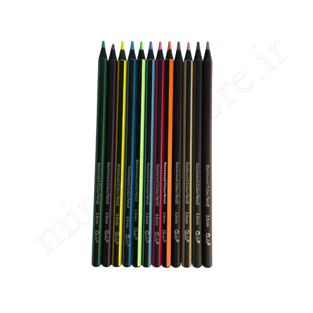 مداد رنگی 12 رنگ مقوایی کویلو بلک وود Quilo NO:644528