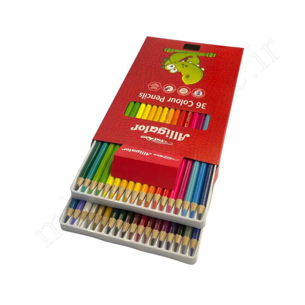 مداد رنگی 36 رنگ مقوایی الیگیتور Alligator NO:51500003