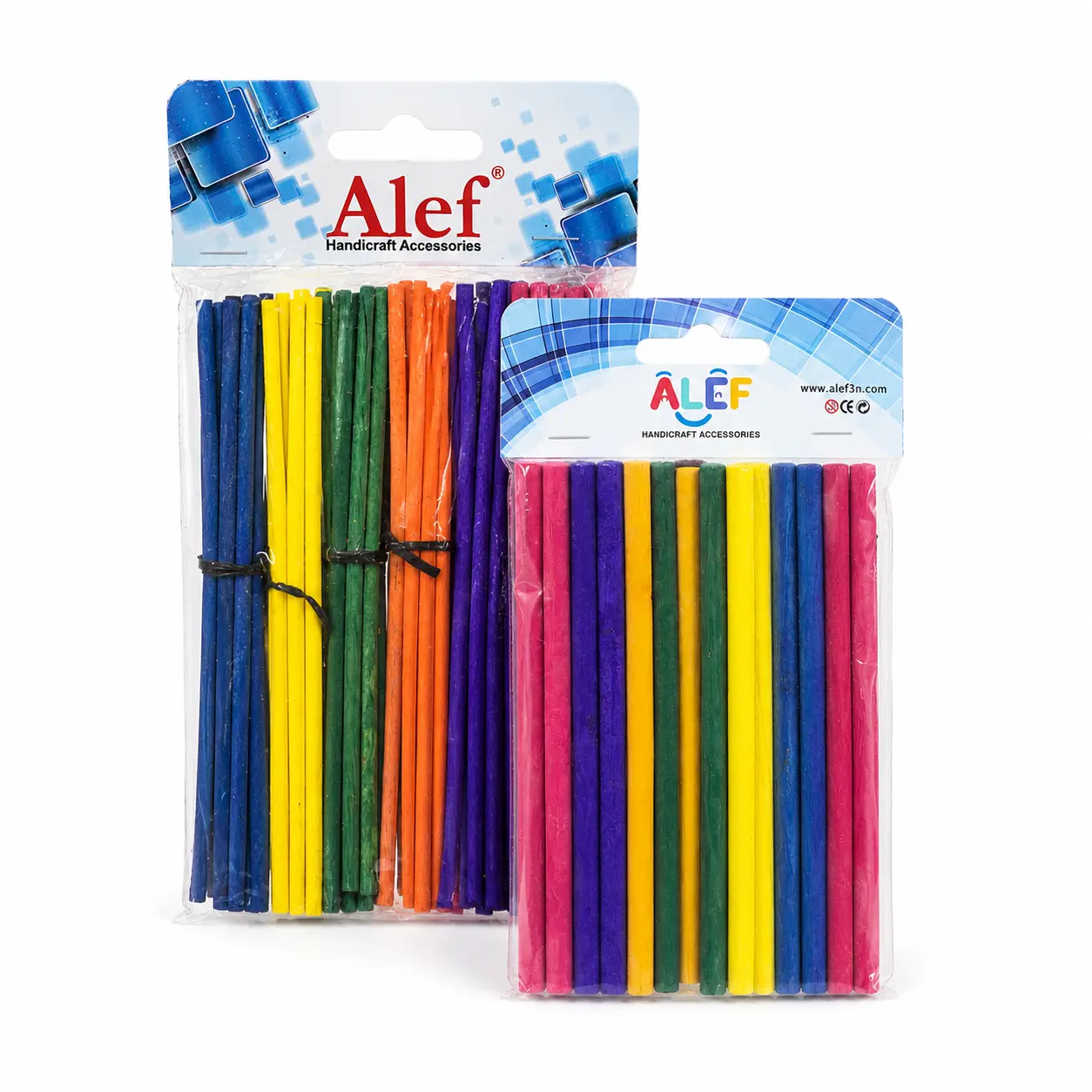 چوب گرد رنگی الف ALEF