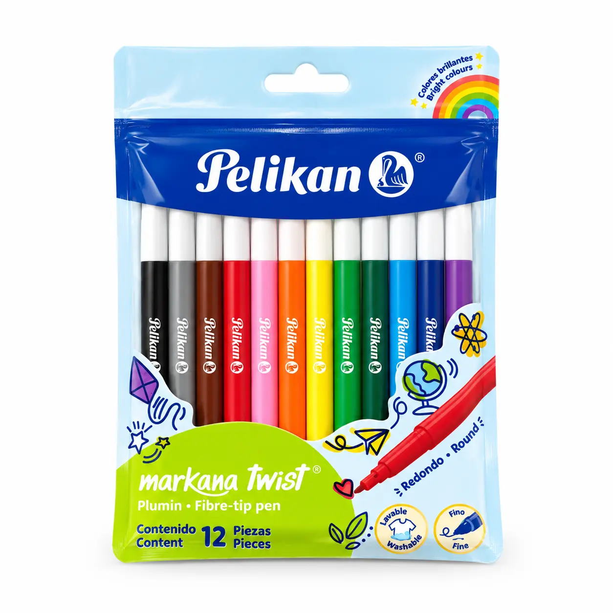 ماژیک نقاشی 12 رنگ پلیکان PELIKAN NO.18A-17