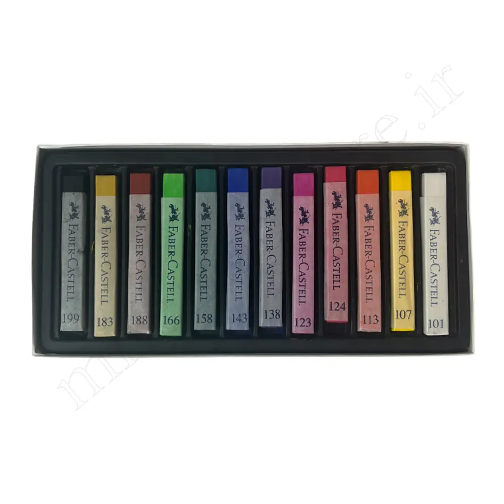 پاستل گچی 12 رنگ مقوایی فابر کاستل FABER-CASTELL