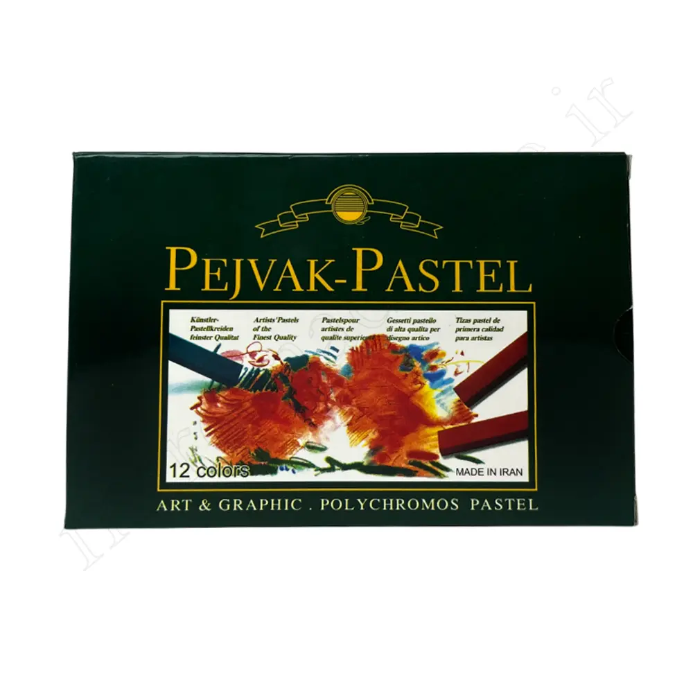پاستل گچی 12 رنگ مقوایی پژواک PEJVAK-PASTEL
