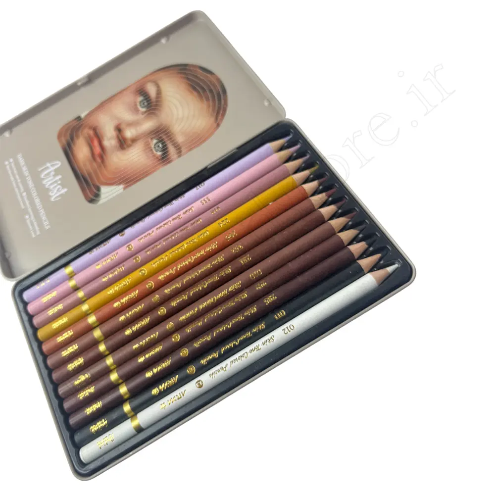 مدادرنگی 12 رنگ طیف پوست تیره فلزی آریاآرتیست Arya Artist3906