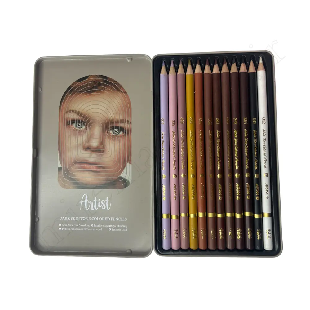 مدادرنگی 12 رنگ طیف پوست تیره فلزی آریاآرتیست Arya Artist3906