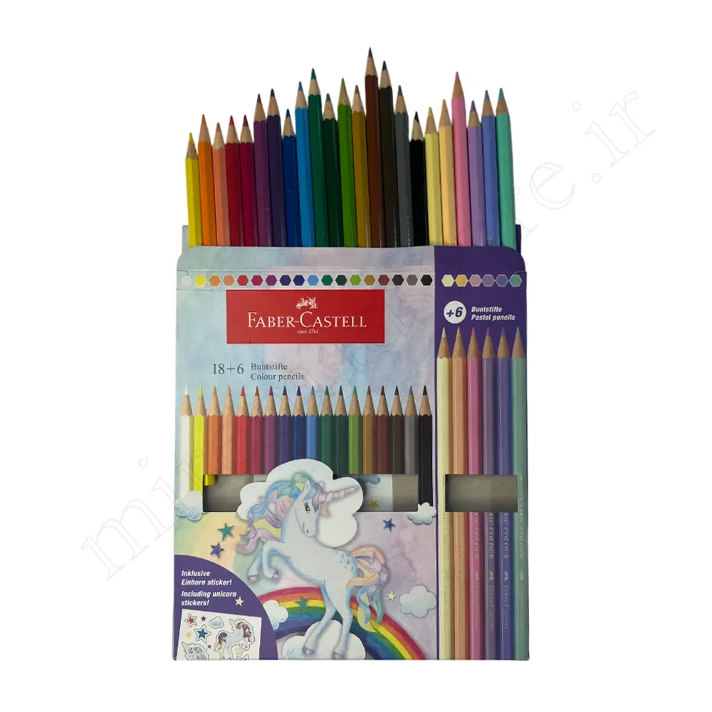 مداد رنگی 6+18 حرفه ای فابر کاستل FABER CASTELL