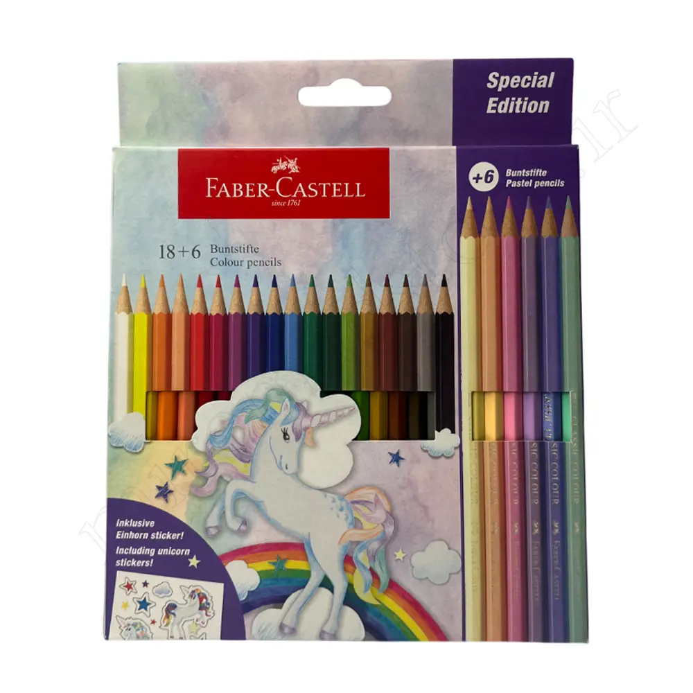 مداد رنگی 6+18 حرفه ای فابر کاستل FABER CASTELL