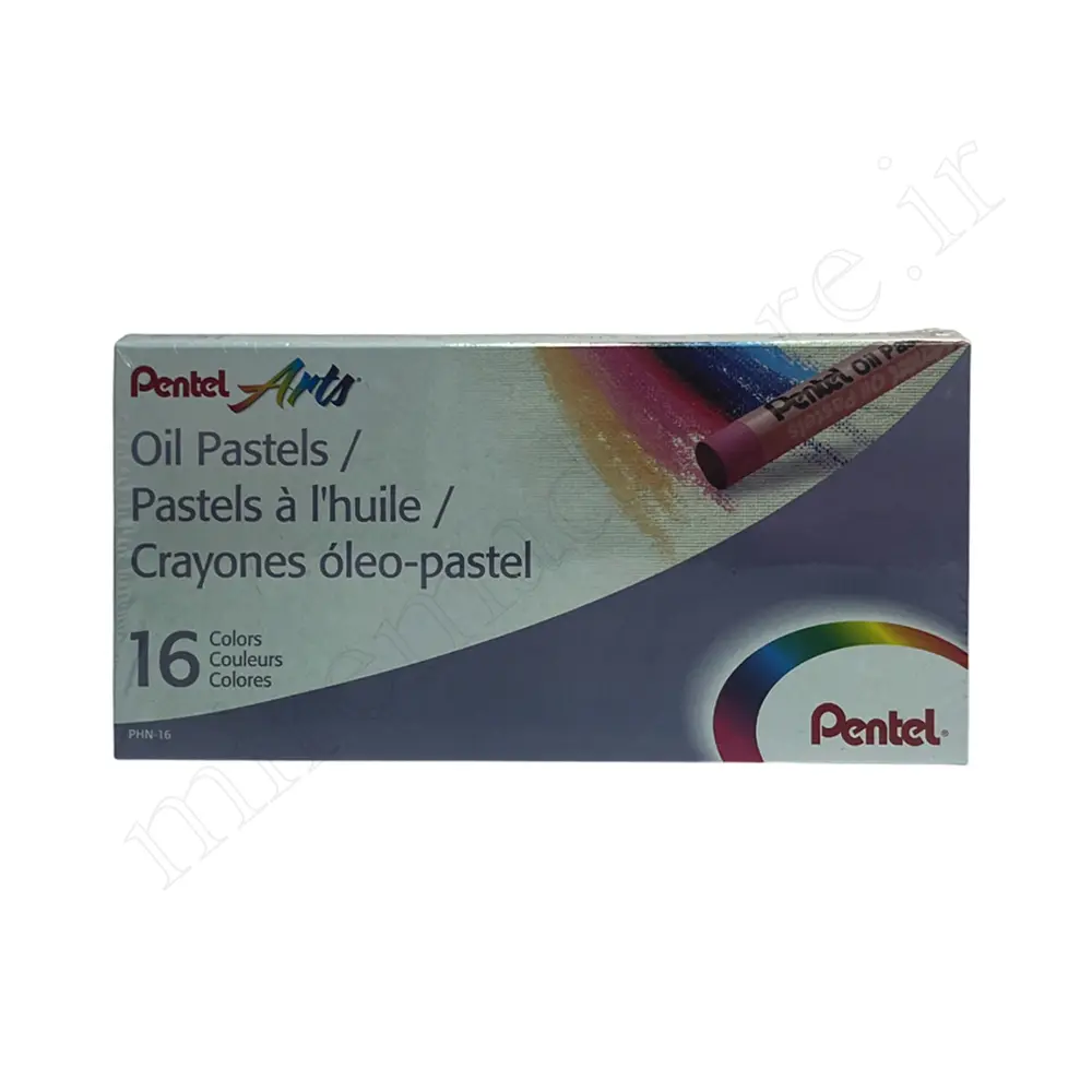 پاستل روغنی 16رنگ مقوایی پنتل pentel