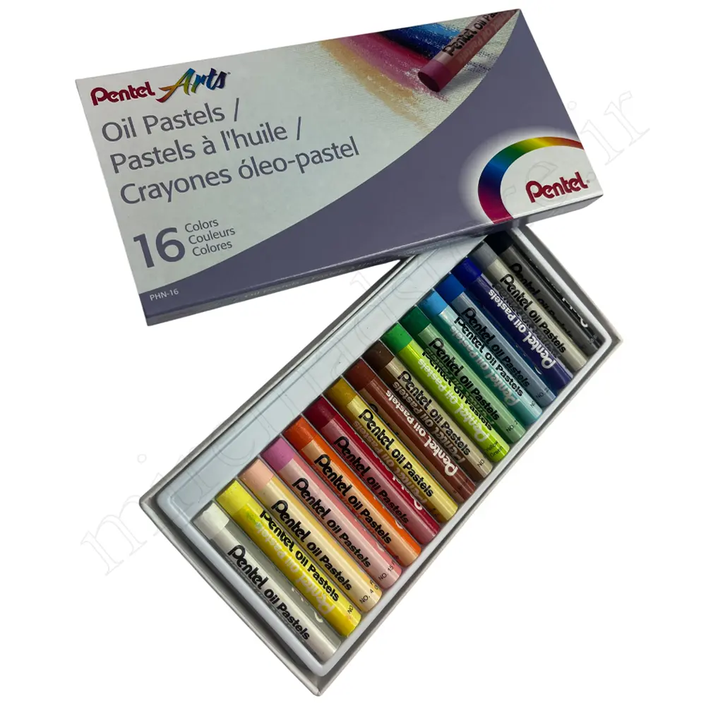 پاستل روغنی 16رنگ مقوایی پنتل pentel