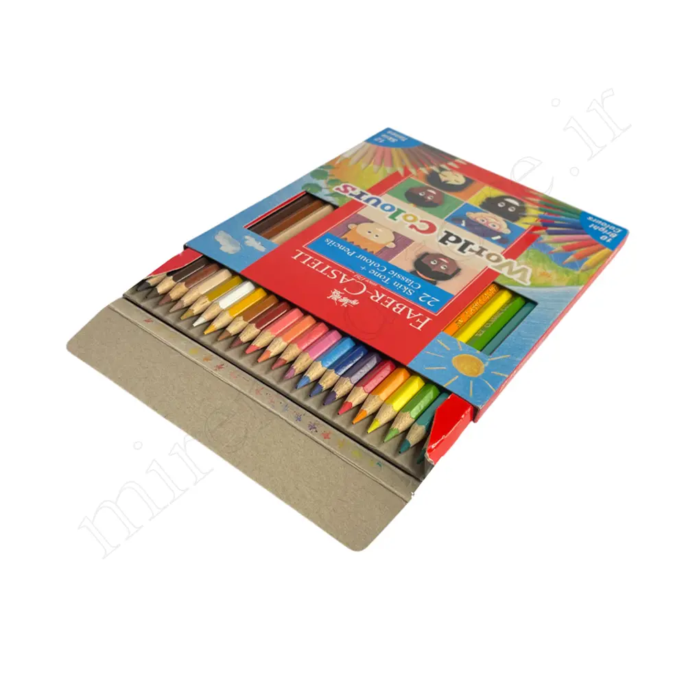 مدادرنگی حرفه ای22رنگ پوست مقوایی فابرکاستلFABER-CASTELL