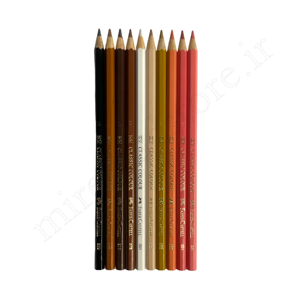 مدادرنگی حرفه ای 10رنگ پوست مقوایی فابرکاستلFABER-CASTELL