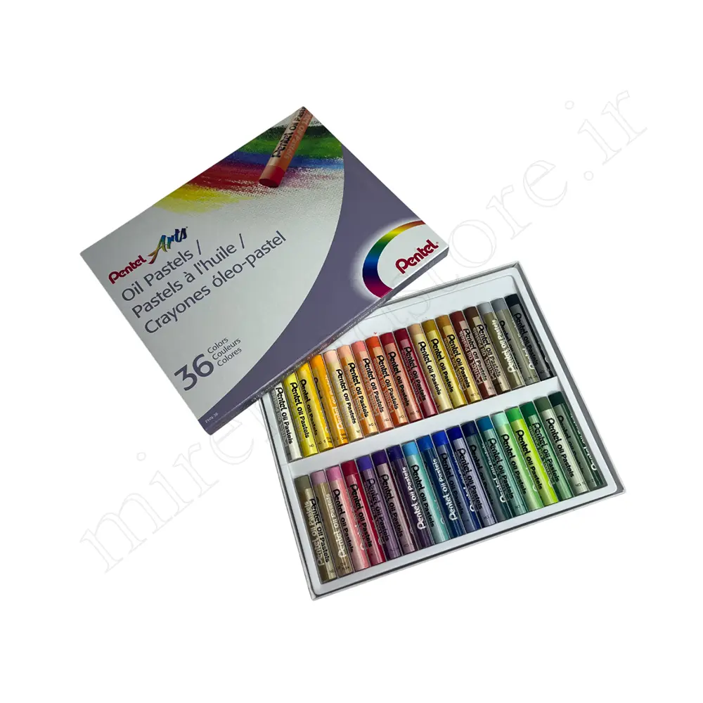پاستل روغنی36رنگ مقوایی پنتل PENTEL