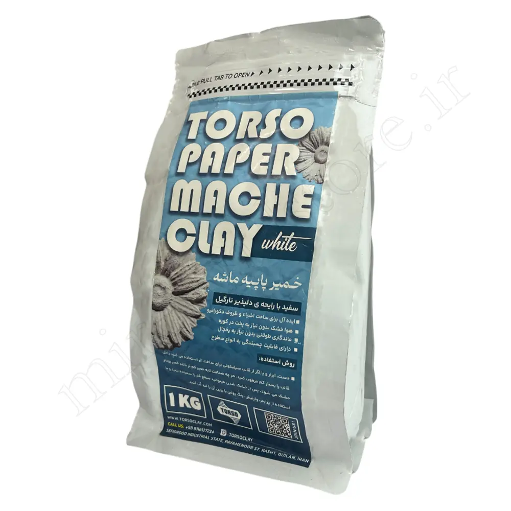 خمیر پاپیه ماشه TORSO CLAY 1kg