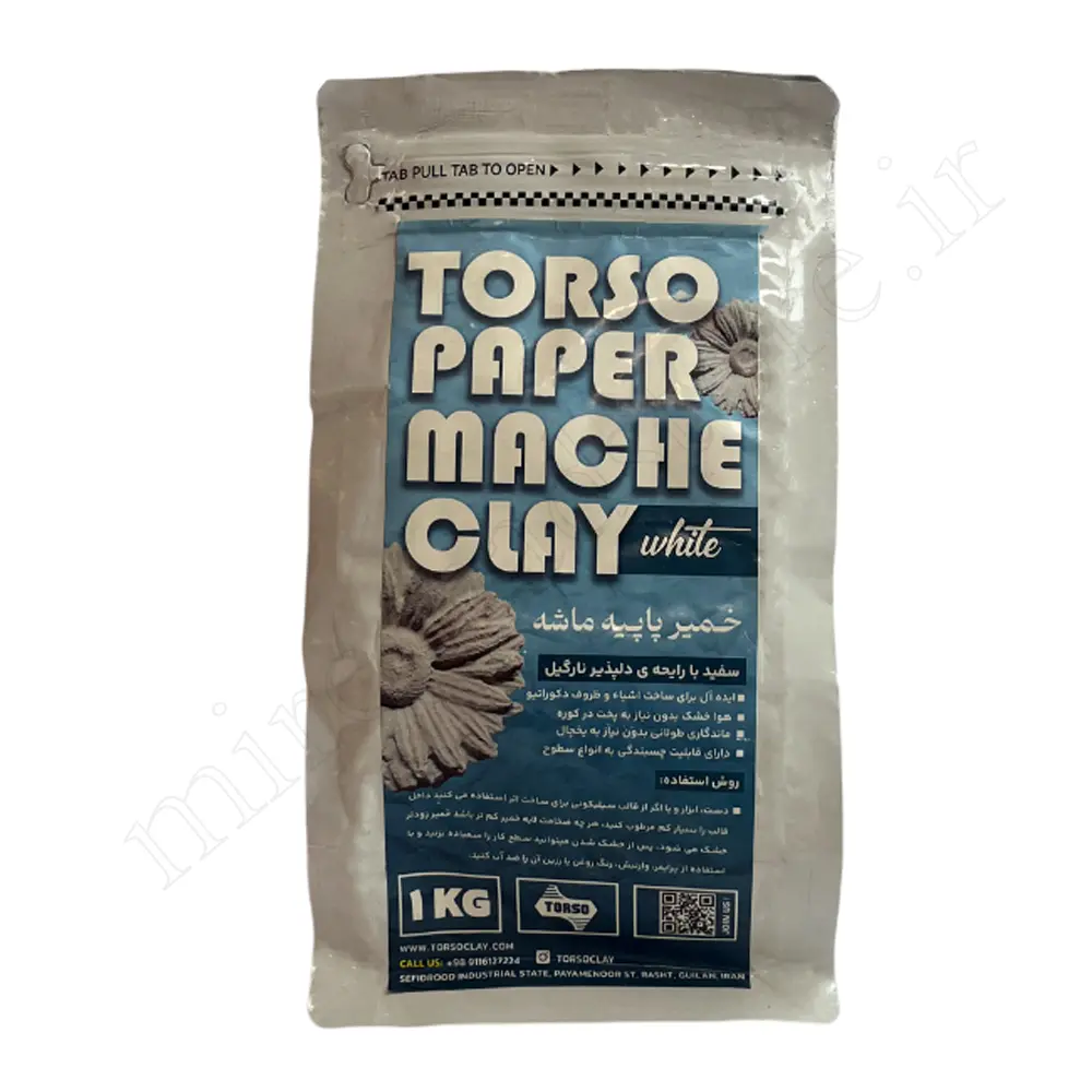 خمیر پاپیه ماشه TORSO CLAY 1kg