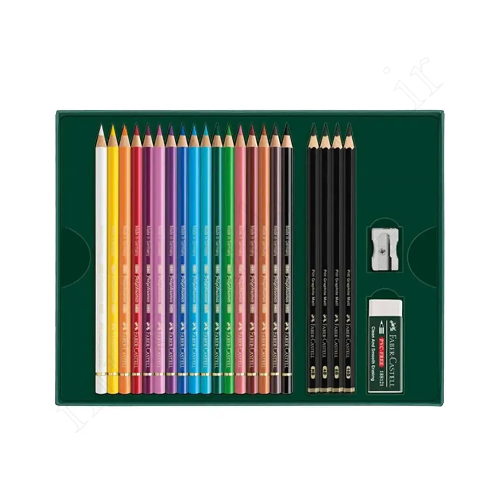 مداد رنگی پلی کروم 23رنگ فابرکاستل FABER-CASTELL