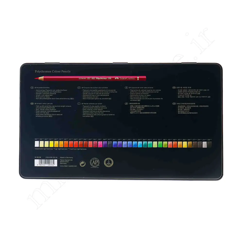 مداد رنگی پلی کروم 36رنگ فابرکاستل FABER-CASTELL