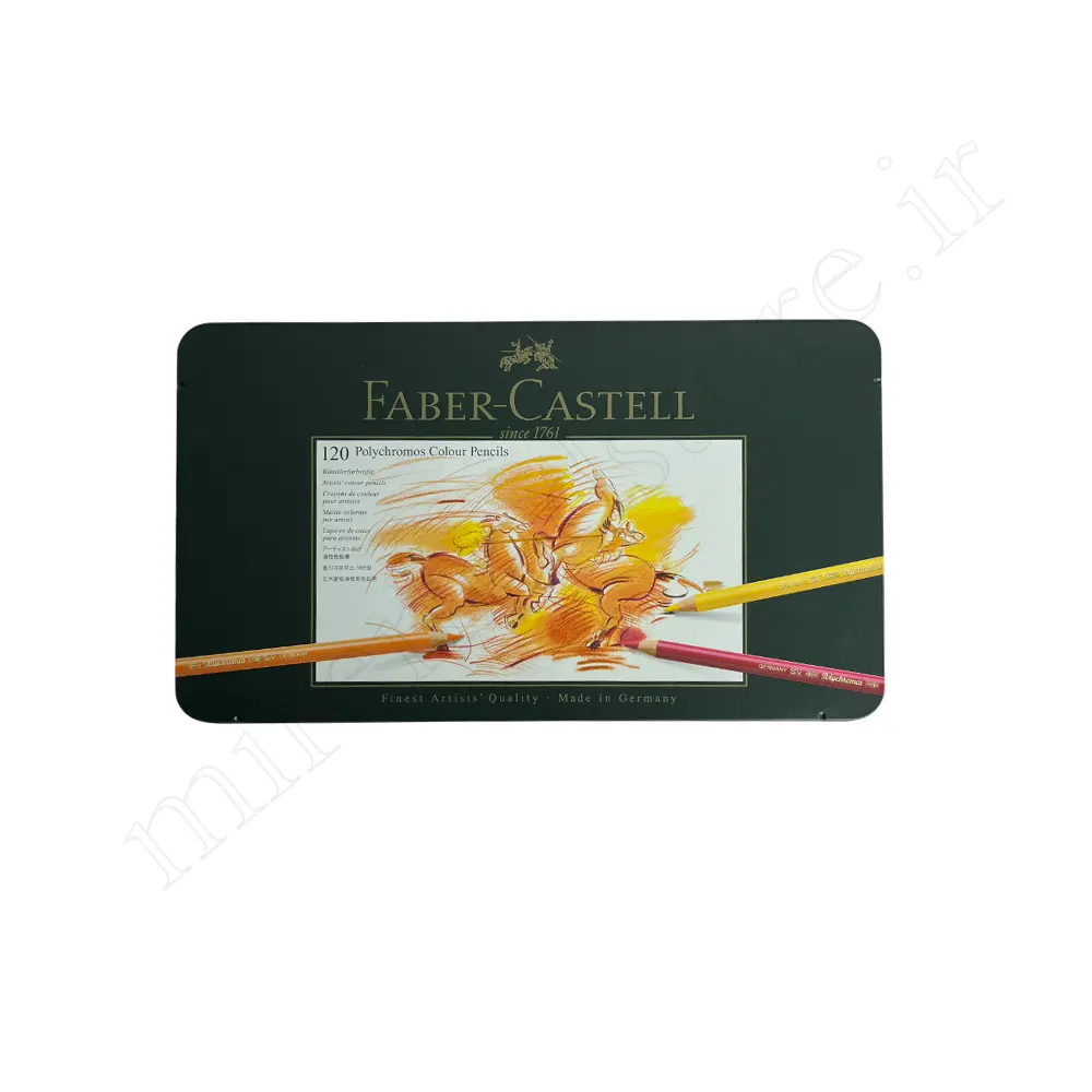 مداد رنگی پلی کروم 120رنگ فابرکاستل FABER-CASTELL