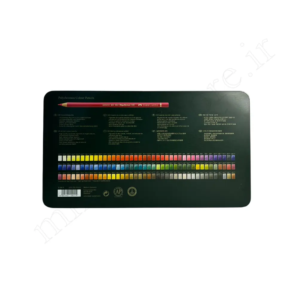 مداد رنگی پلی کروم 120رنگ فابرکاستل FABER-CASTELL