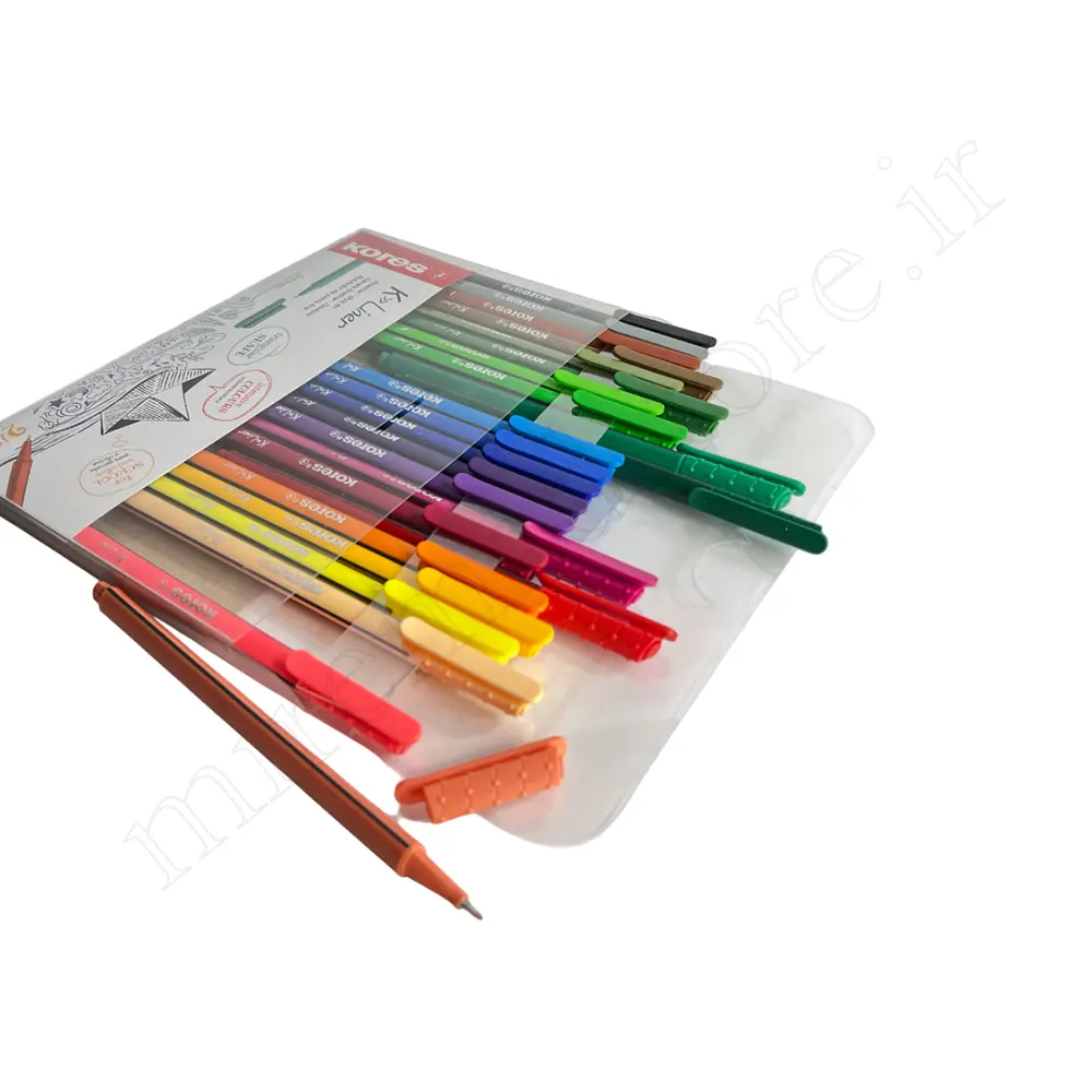 ست روان نویس نوک نمدی 24 رنگ کورس KORES