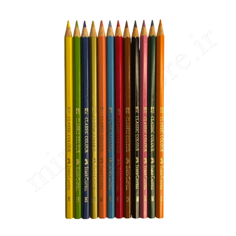 مداد رنگی استوانه ای 12 رنگ فابر کاستل FABER-CASTELL 5826