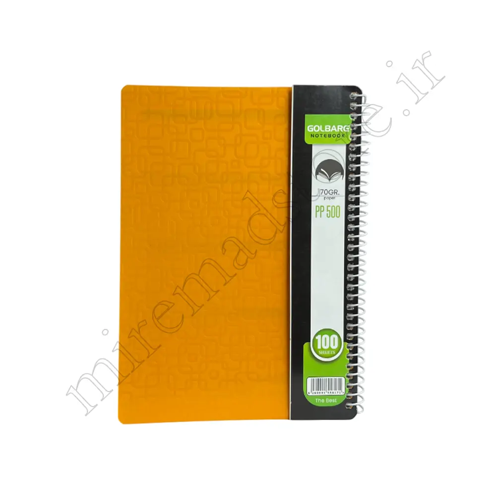 دفتر 100 برگ طلقی تک خط گلبرگ GOLBARG-PP500