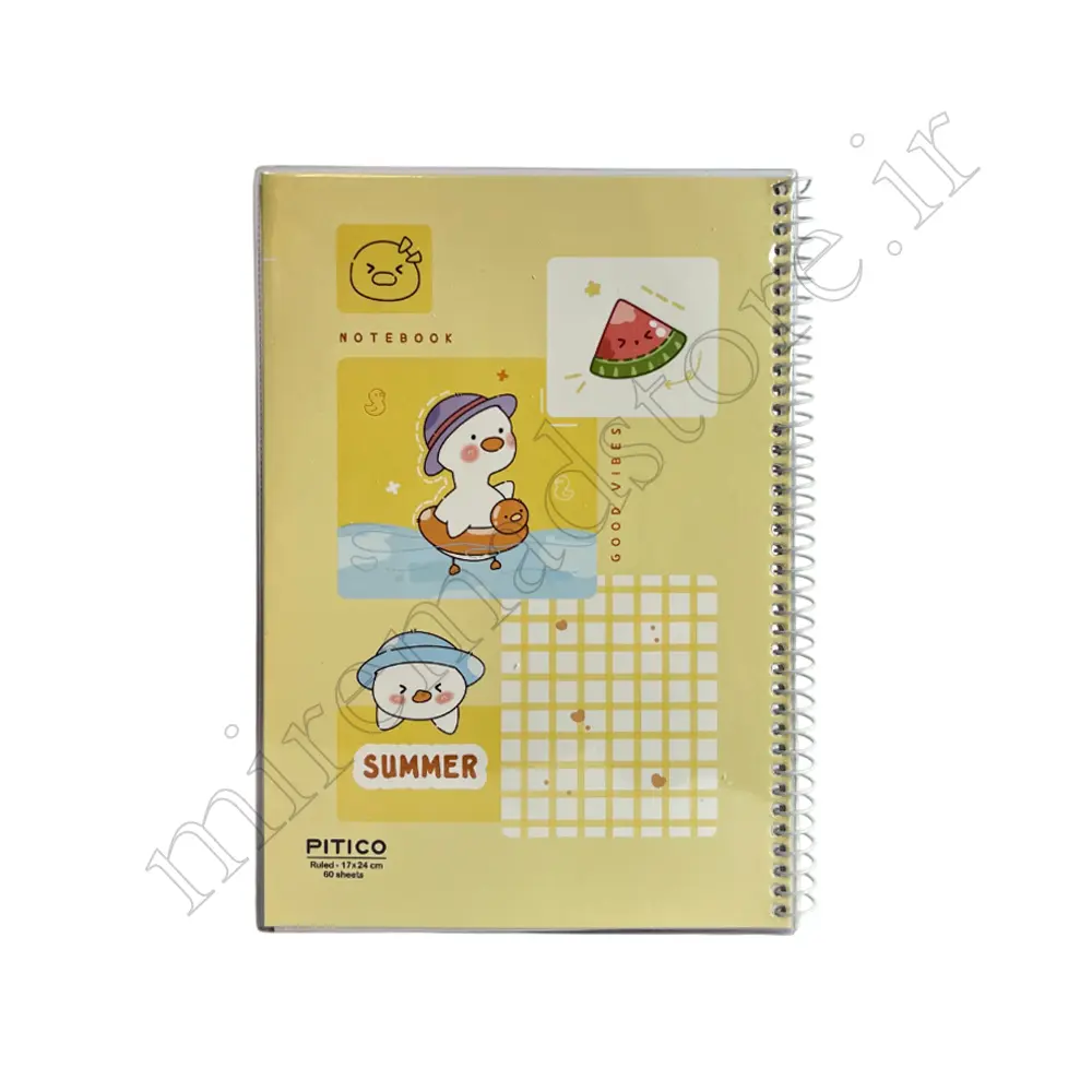 دفتر 60 برگ تک خط مجلد پیتیکو PITICO-NO:372