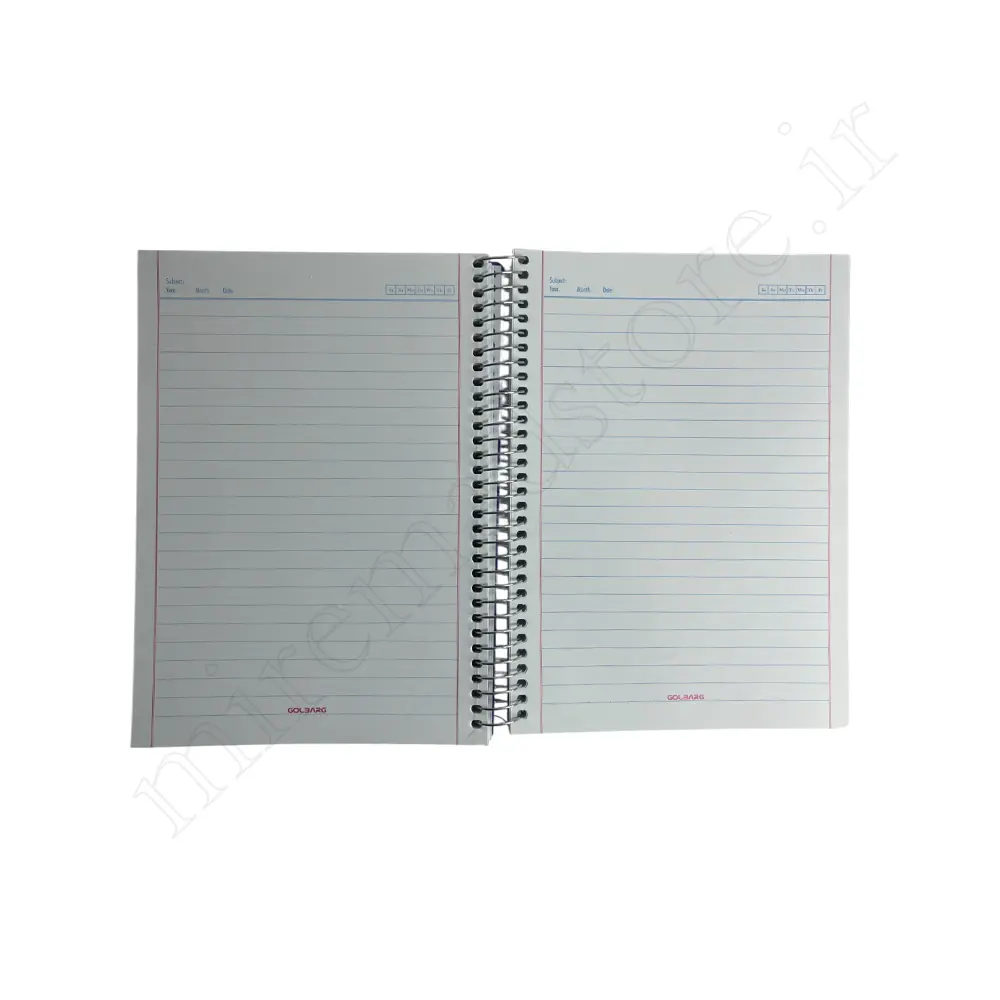 دفتر 200 برگ تک خط گلبرگ GOLBARG-PP400