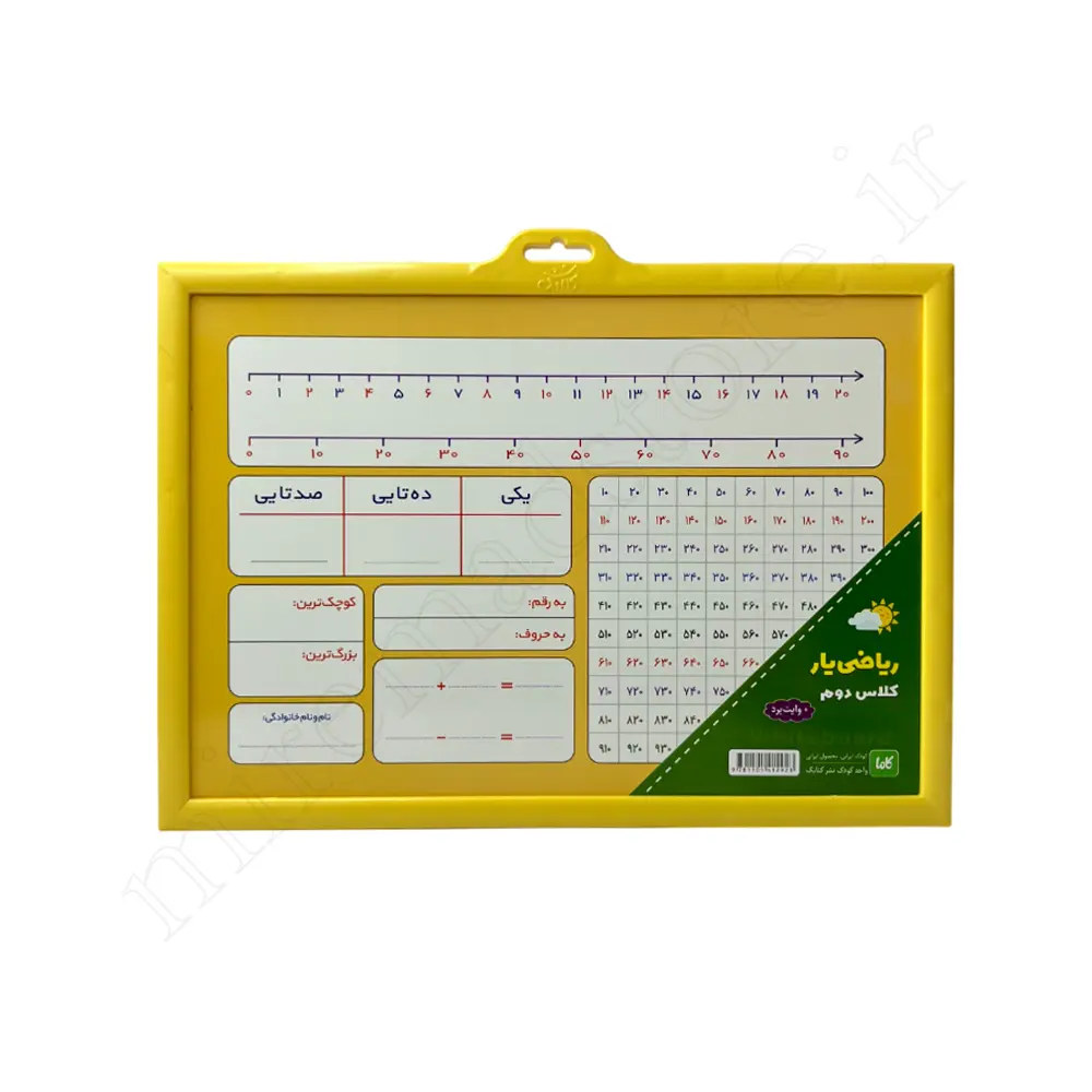 تخته آموزشی ریاضی یارسوم دبستان کتابکCLASS3-KETABAK