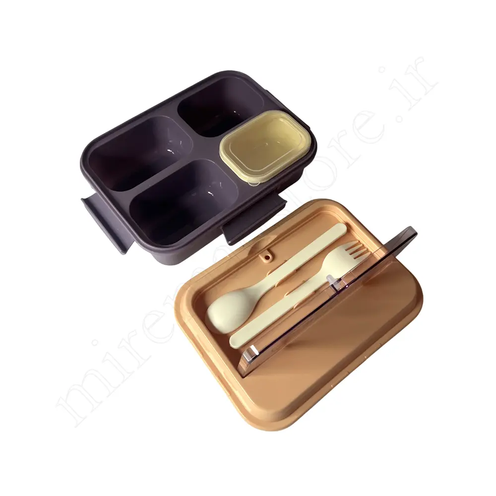 ظرف غذا 1 طبقه پلاستیکی 4جزئی LUNCH BOX-43001