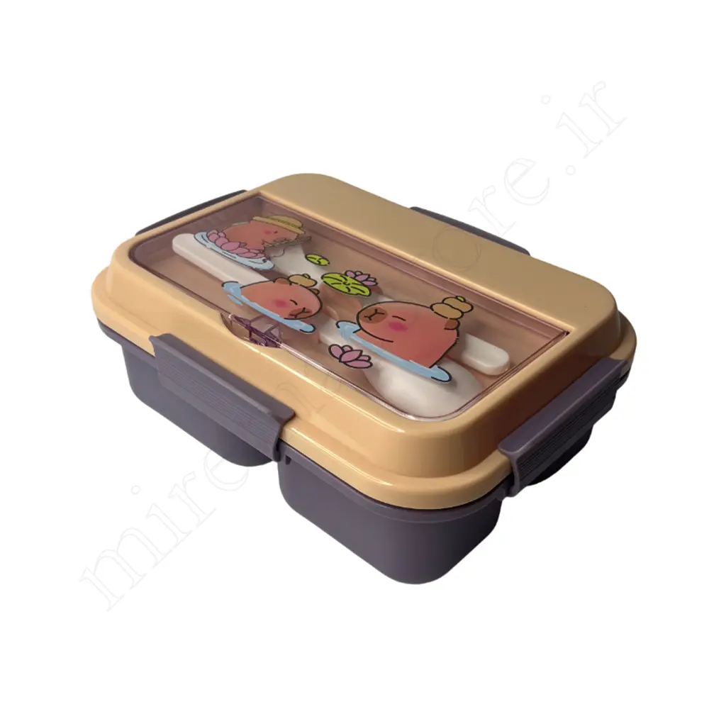 ظرف غذا 1 طبقه پلاستیکی 4جزئی LUNCH BOX-43001