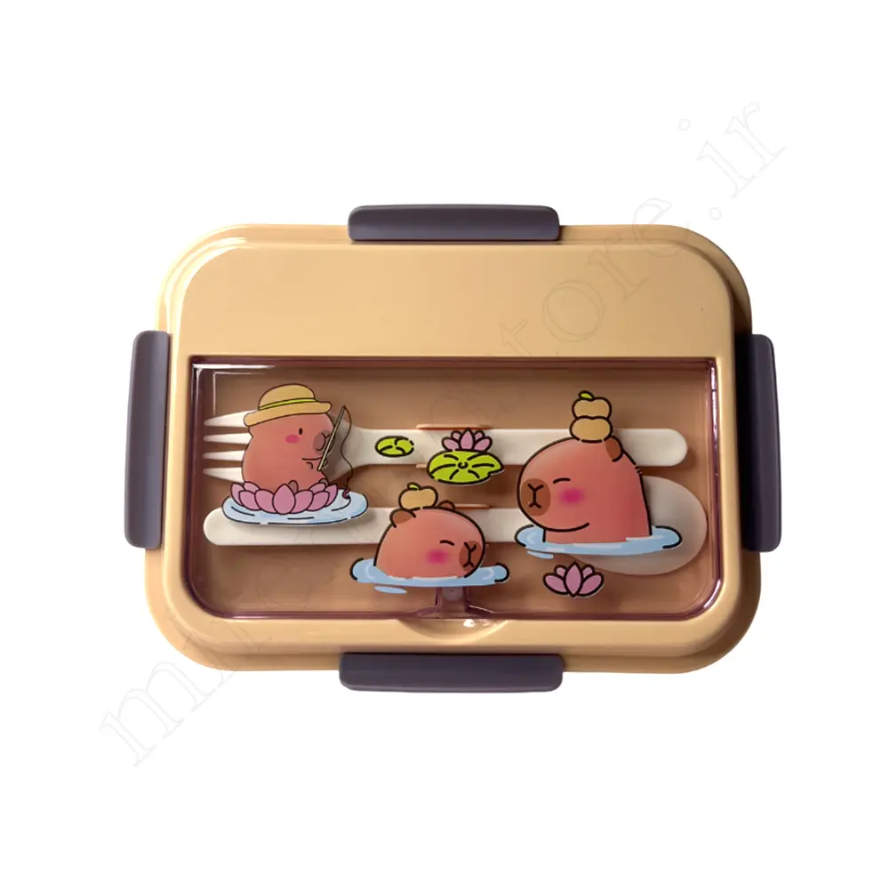 ظرف غذا 1 طبقه پلاستیکی 4جزئی LUNCH BOX-43001