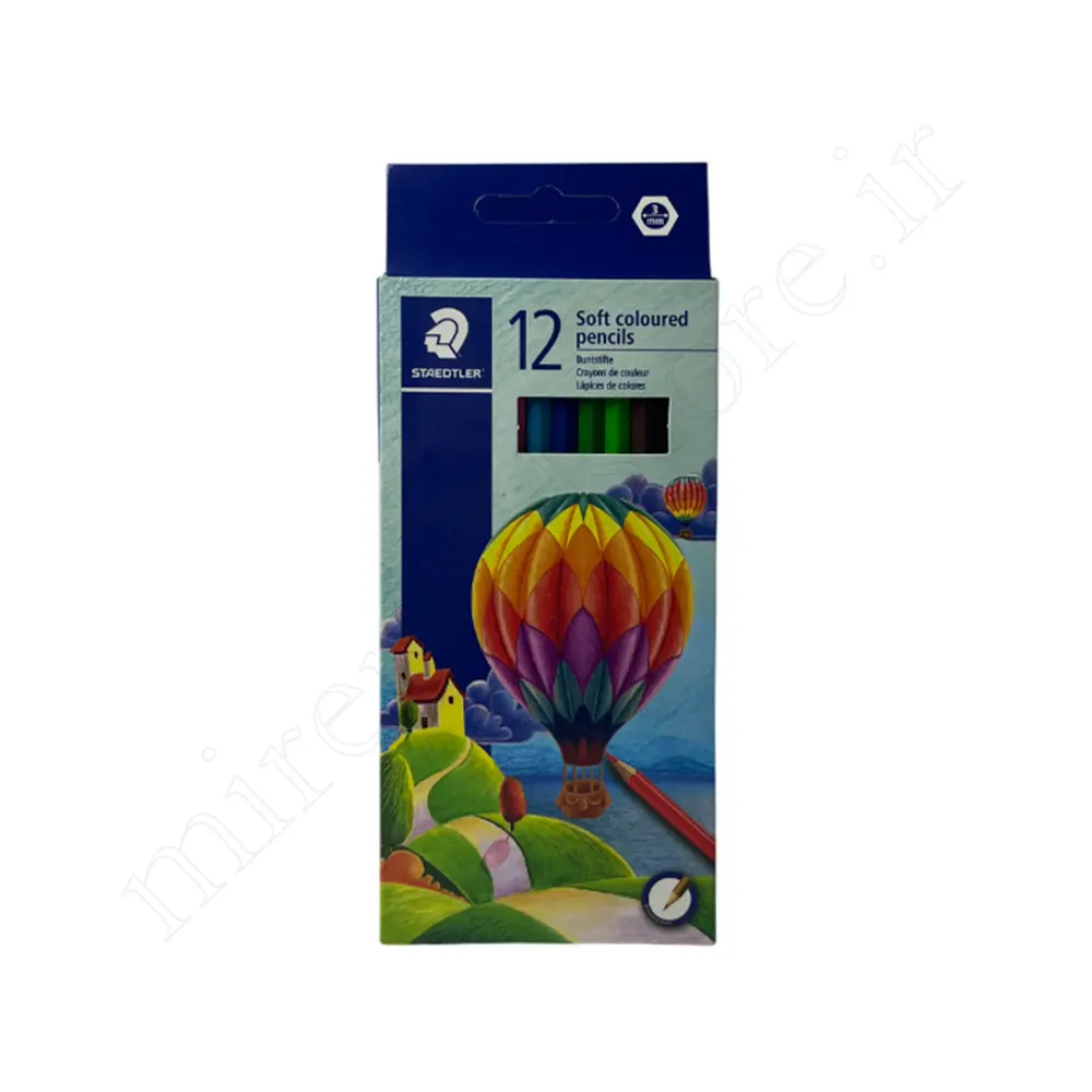 مدادرنگی 12رنگ مقوایی استدلرSTAEDTLER