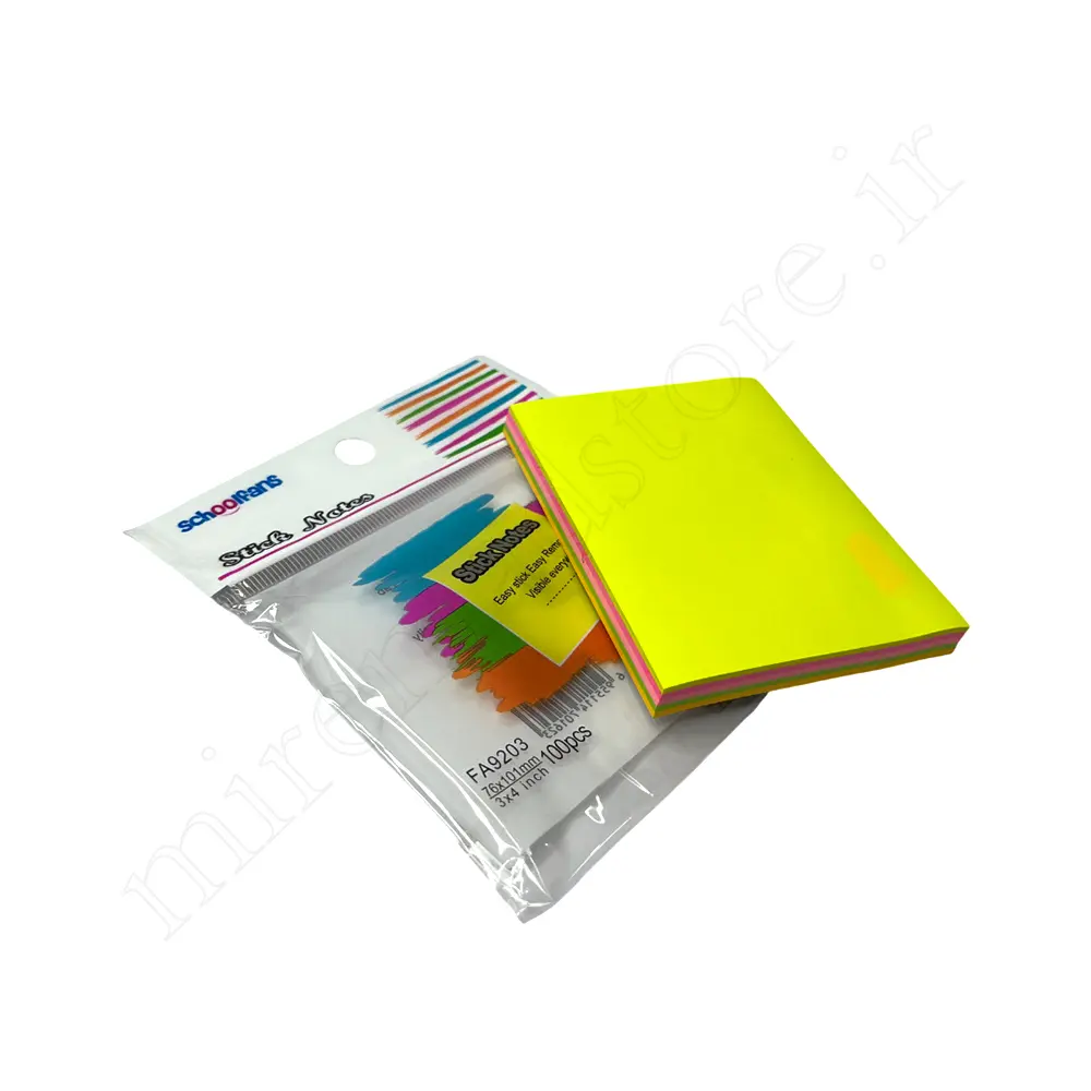 استیکرنوت رنگی اسکول فنسSCHOOLFANS-9203-76*101mm