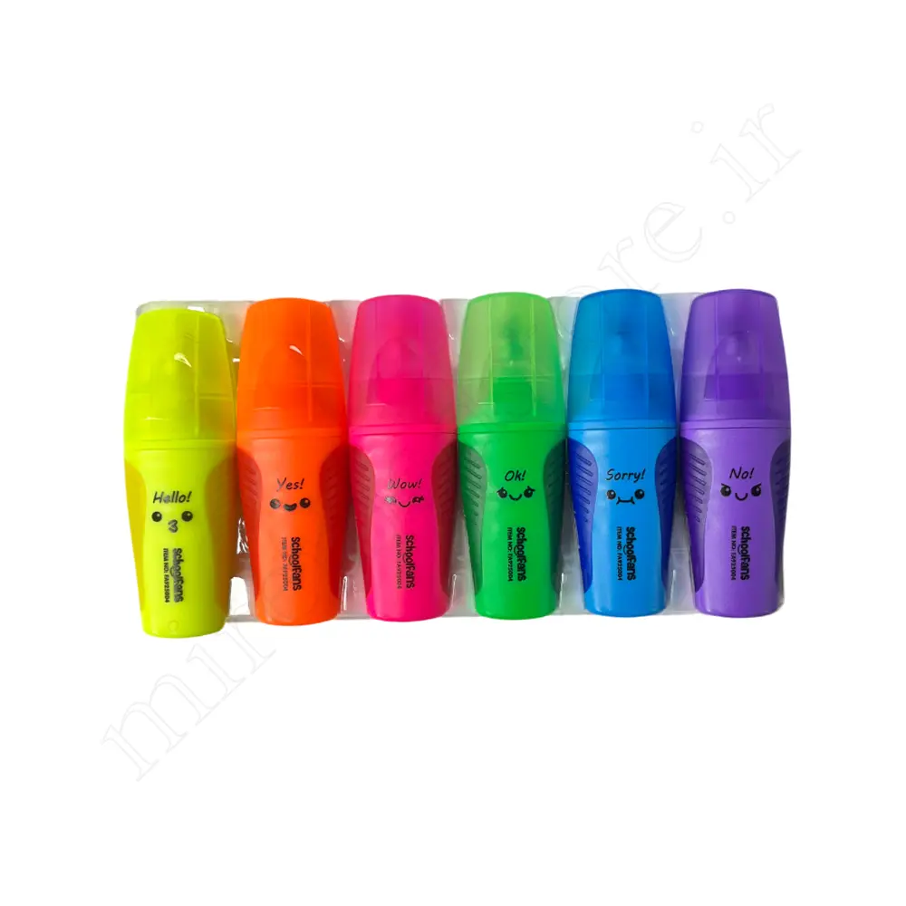 ست هایلایتر مینی 6رنگ اسکول فنس Schoolfans NO:FA5004
