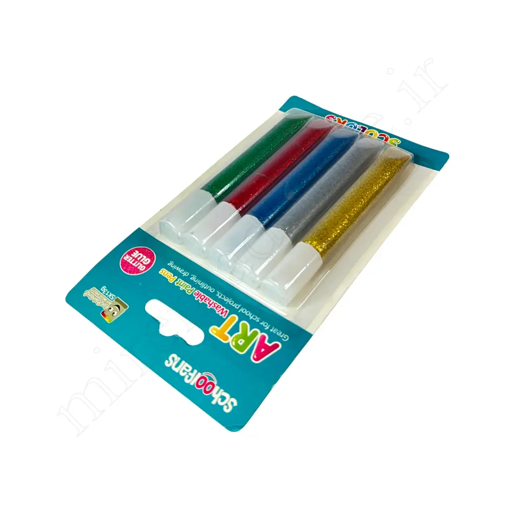 ست 5 رنگ چسب اکلیلی اسکول فنس Shoolfans 4477