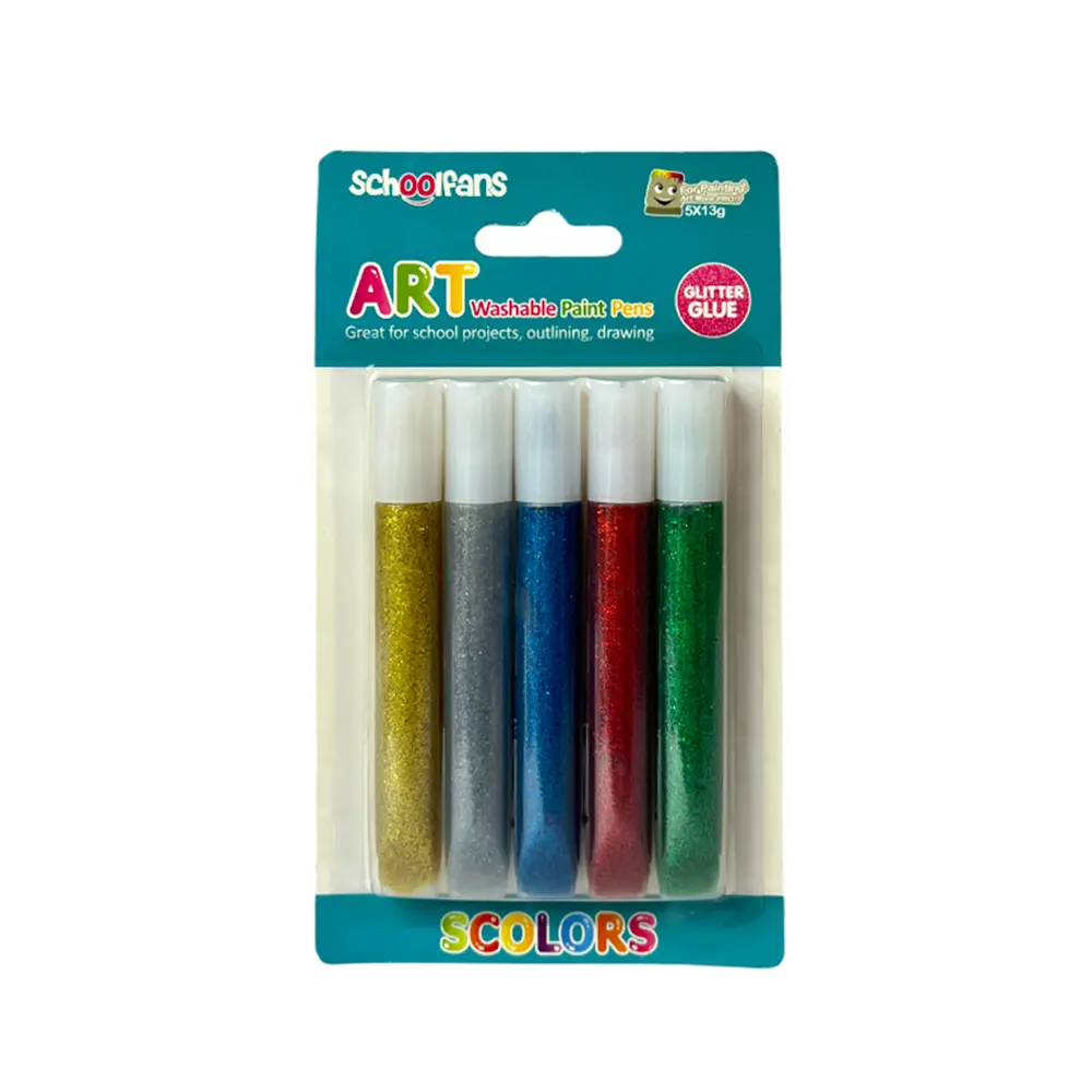 ست 5 رنگ چسب اکلیلی اسکول فنس Shoolfans 4477