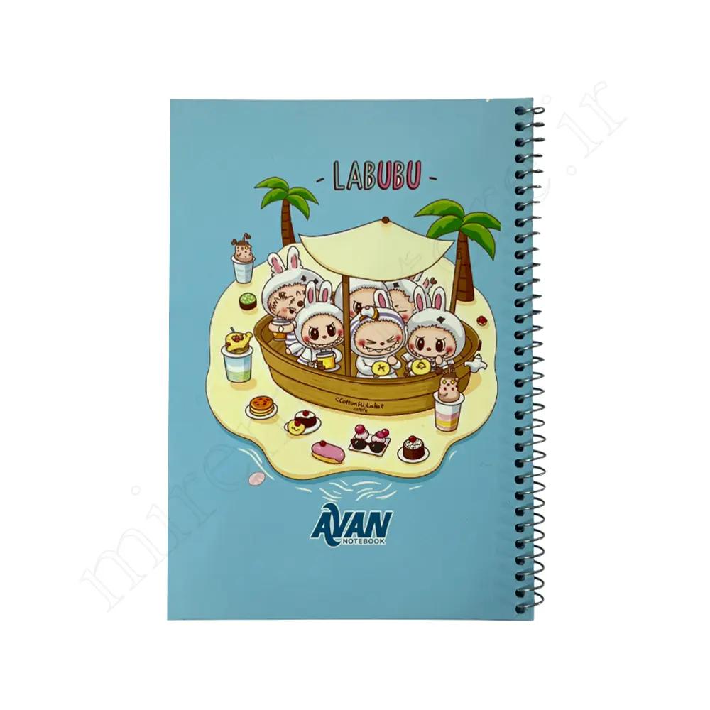 دفتر40برگ تک خط لبوبوحاشیه آوان AVAN-6405
