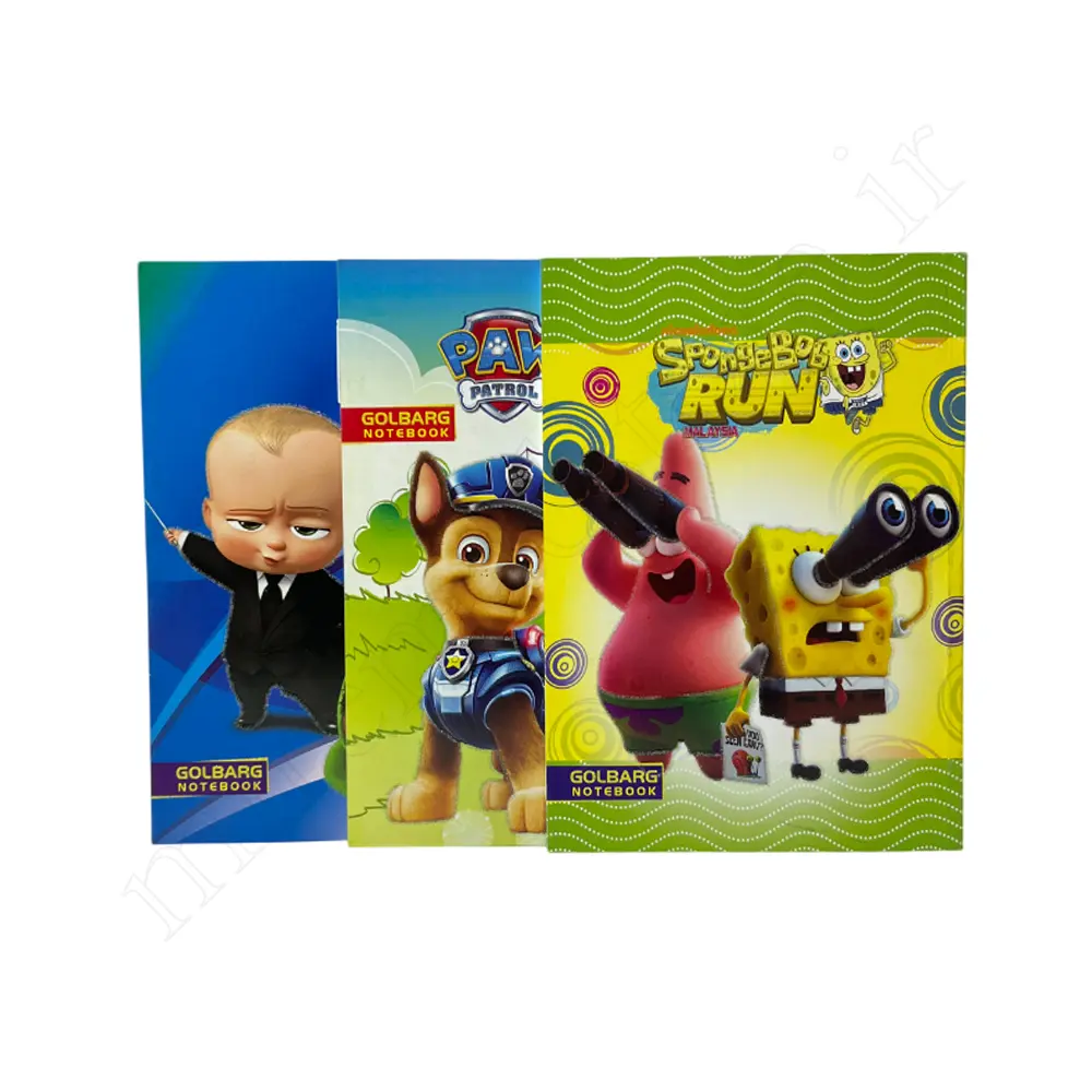 دفترشطرنجی(1*1 cm) 50برگ ته چسب گلبرگ GOLBARG