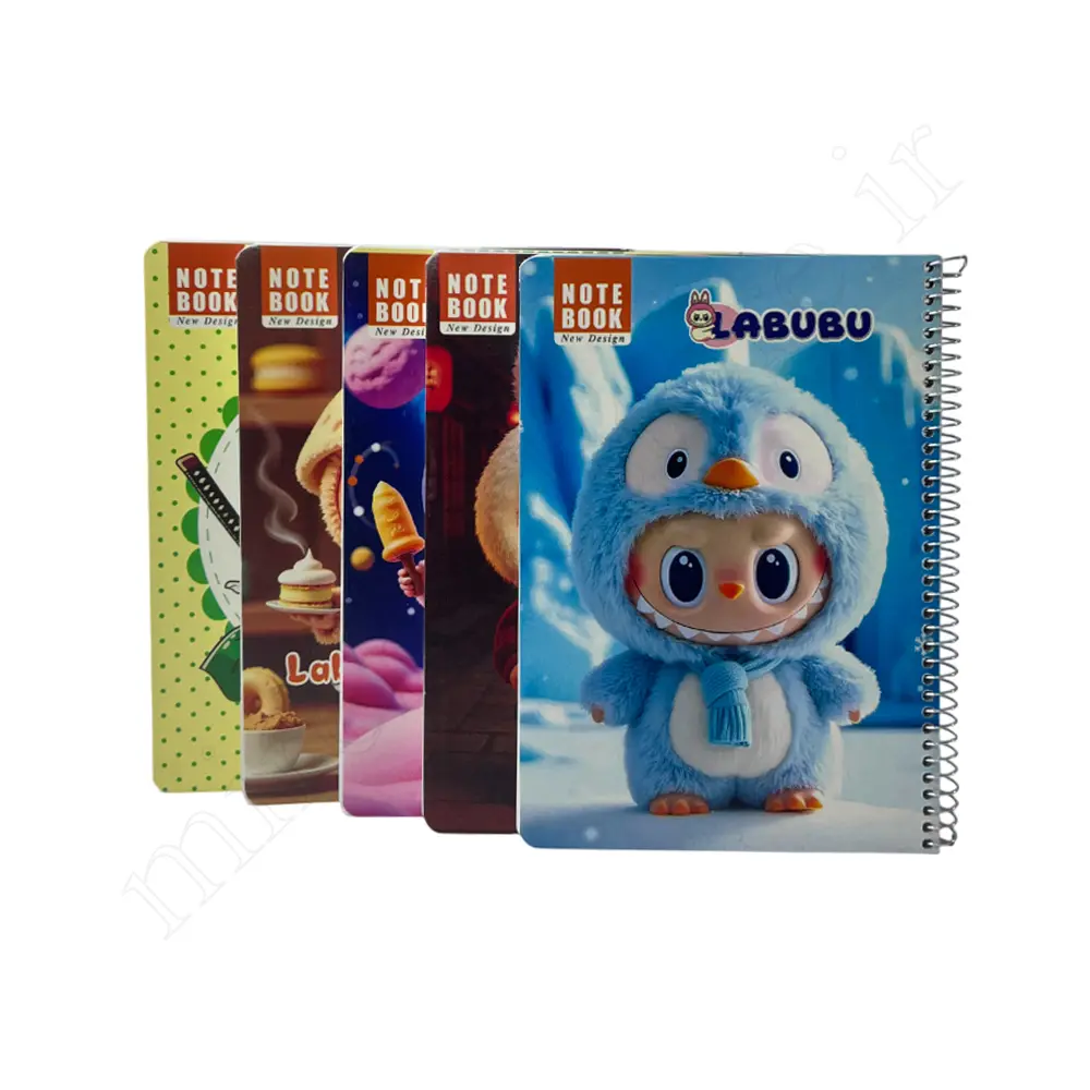 دفتر100برگ طلقی تک خط لبوبو NOTE BOOK