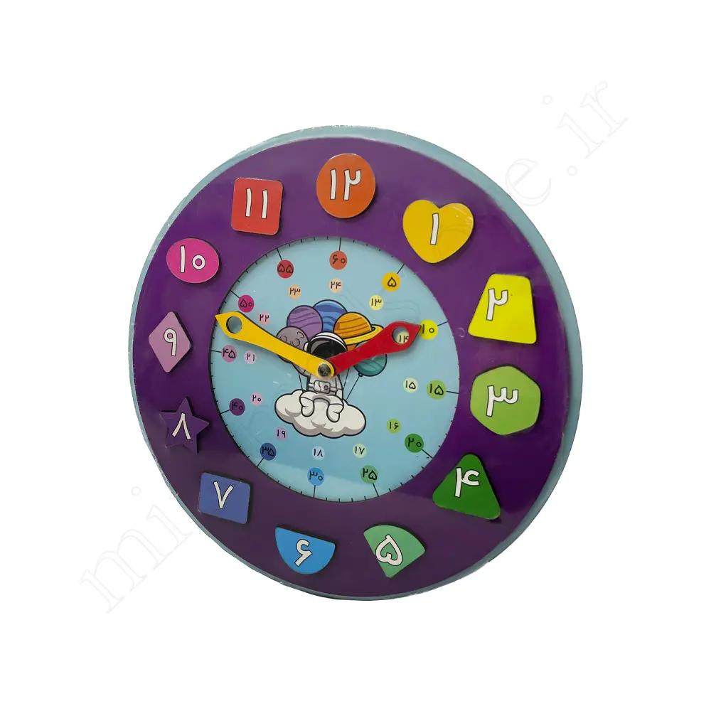 ساعت آموزشی چوبی CLOCK