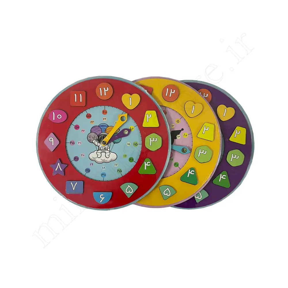 ساعت آموزشی چوبی CLOCK