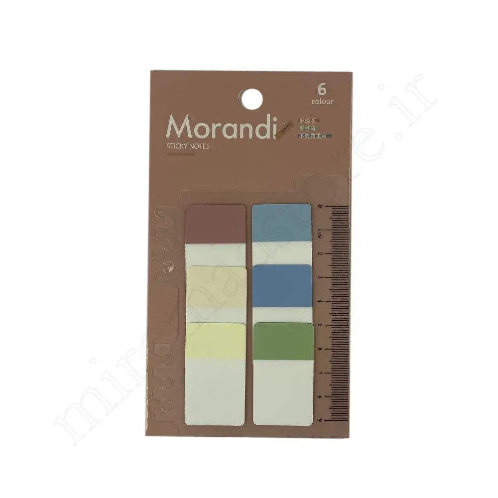 بوک مارک شفاف خط کش دارموراندی Morandi
