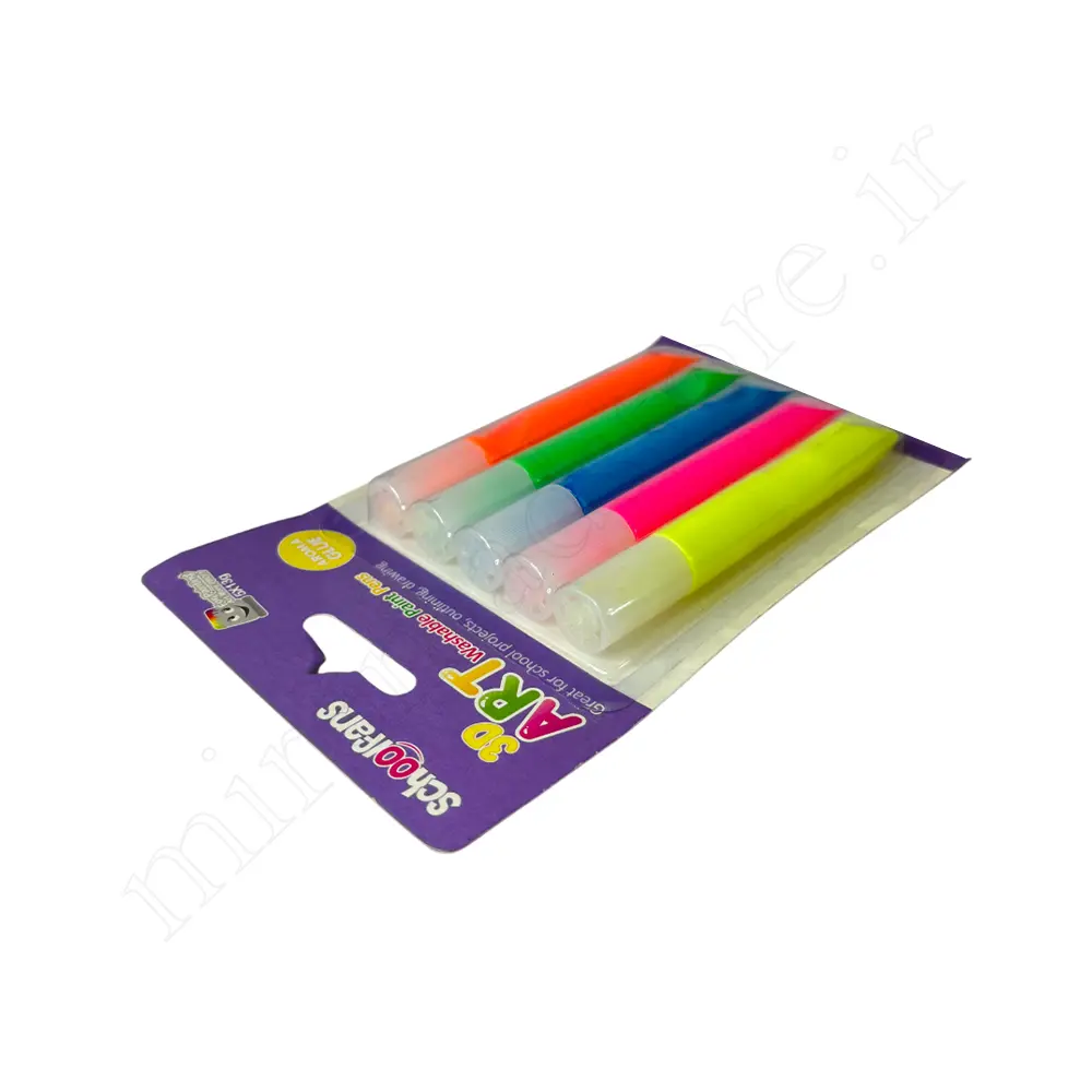 ست 5 رنگ چسب فسفری School fans FA-92717