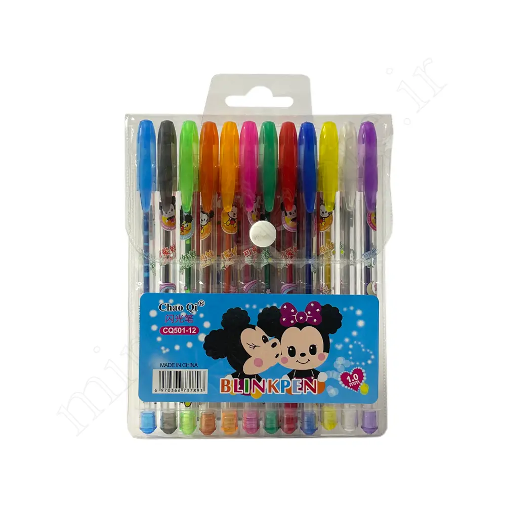 ست خودکار12رنگ اکلیلی BLINKPEN CQ:501-12