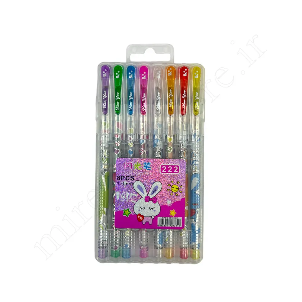 ست خودکار 8رنگ اکلیلی گلیترپن GLITTERY PEN