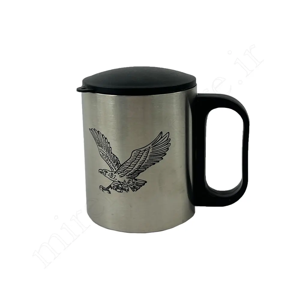 لیوان درب دار استیل