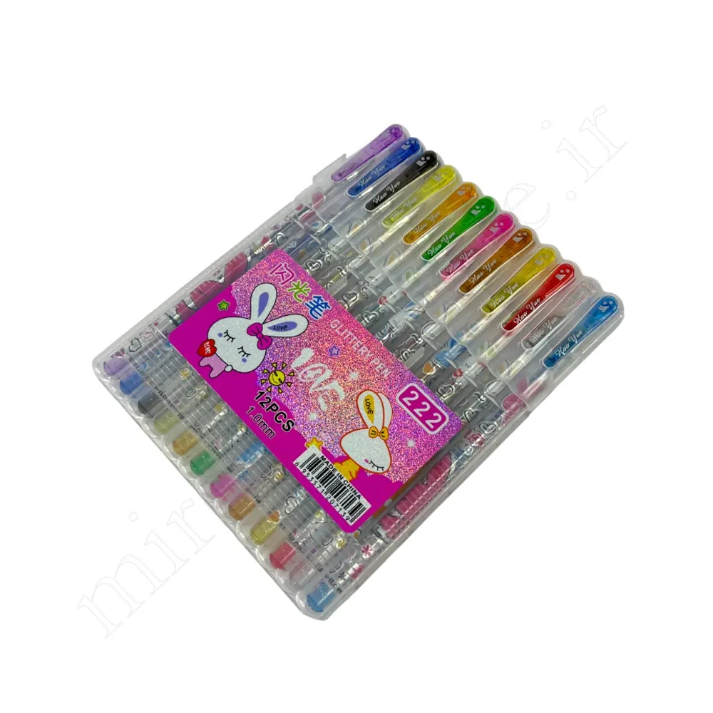 ست خودکار 12رنگ اکلیلی گلیترپن GLITTERY PEN