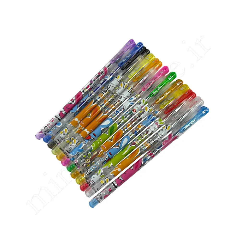 ست خودکار 12رنگ اکلیلی گلیترپن GLITTERY PEN